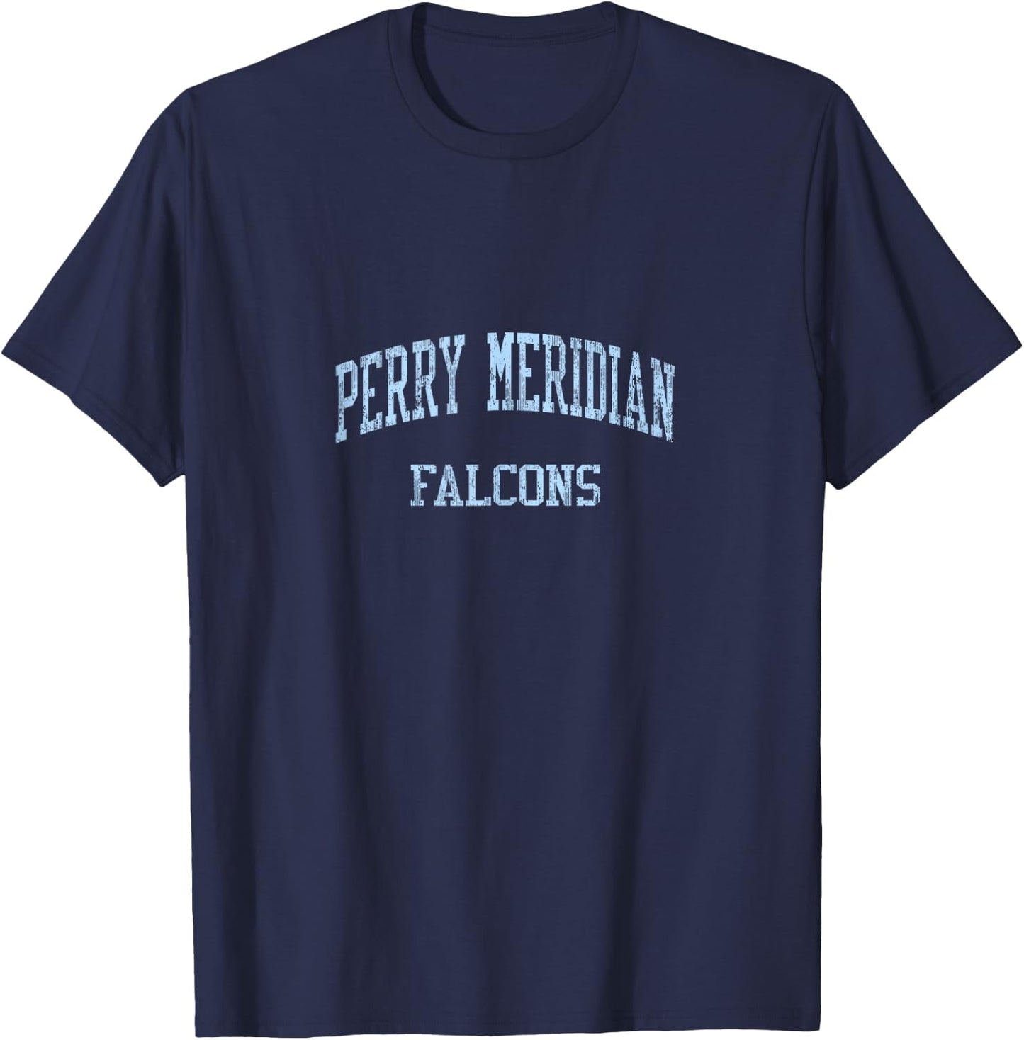 Perry Meridian High School HS Indianapolis in Vintage Sports T-Shirt - T-Shirt | Navy