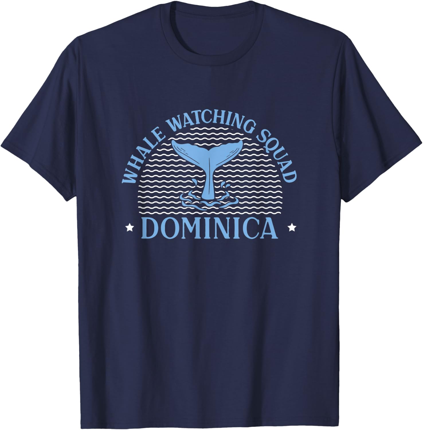 Whale Watching Squad Dominica Proud Marine Mammal T-Shirt - T-Shirt | Navy