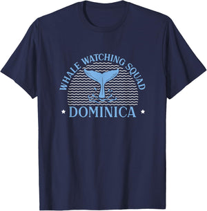Whale Watching Squad Dominica Proud Marine Mammal T-Shirt - T-Shirt | Navy