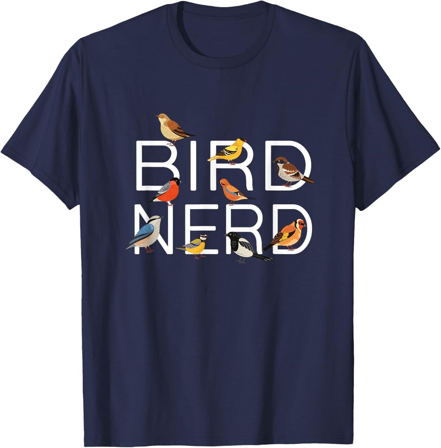 Vogelliebhaber Vogelbeobachtung Vogel Nerd Vogelbeobachter Birder T-Shirt - T-Shirt | Navy
