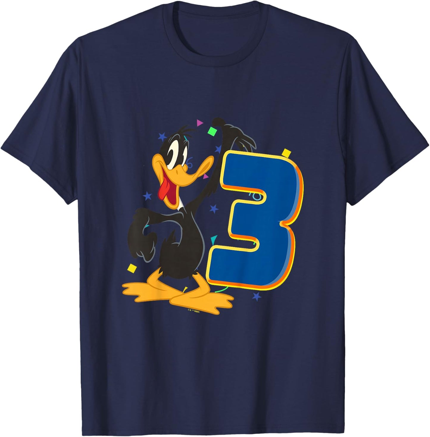 Kids Looney Tunes 3rd Birthday Daffy I'm Three T-Shirt - T-Shirt | Navy
