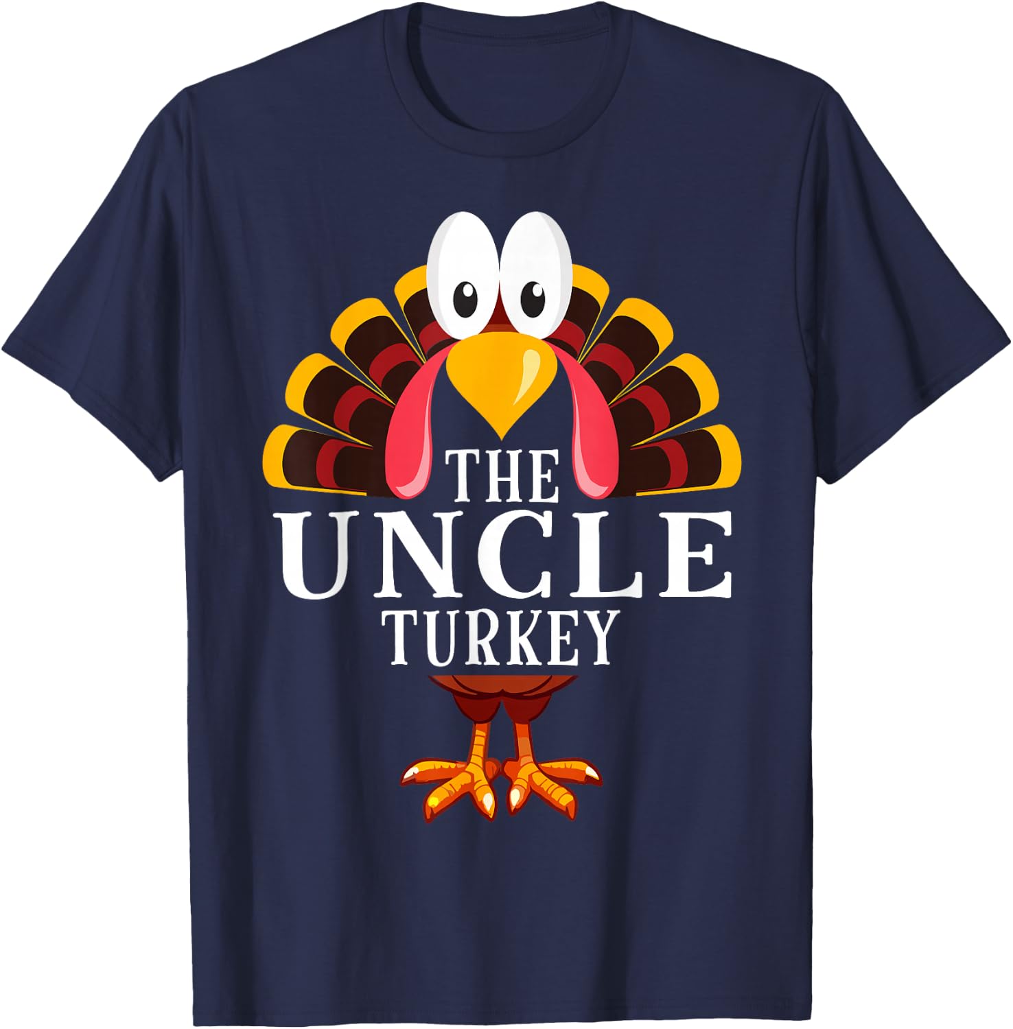 Thanksgiving The Uncle Turkey Matching T-Shirt - T-Shirt | Navy