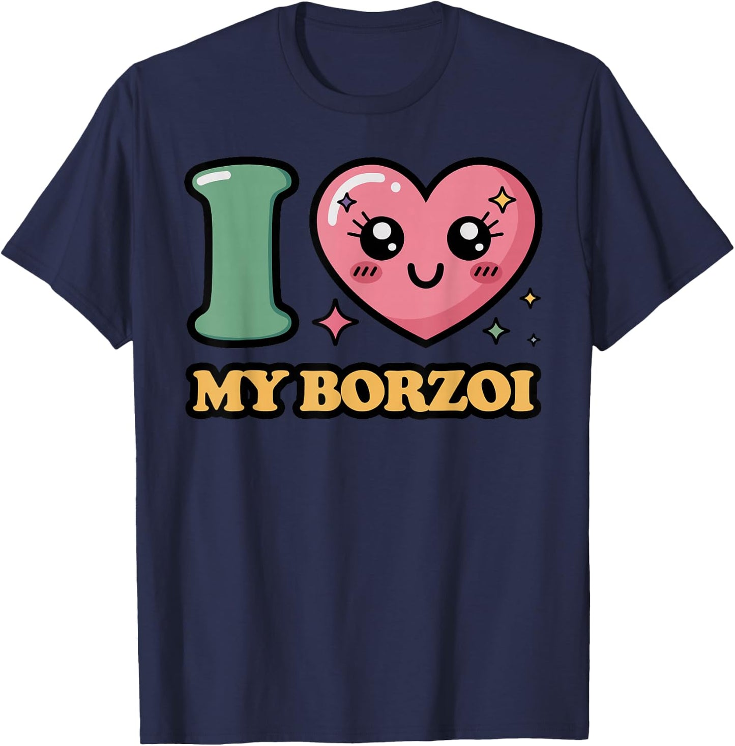 J'adore My Barzoi T-Shirt - T-Shirt | Navy