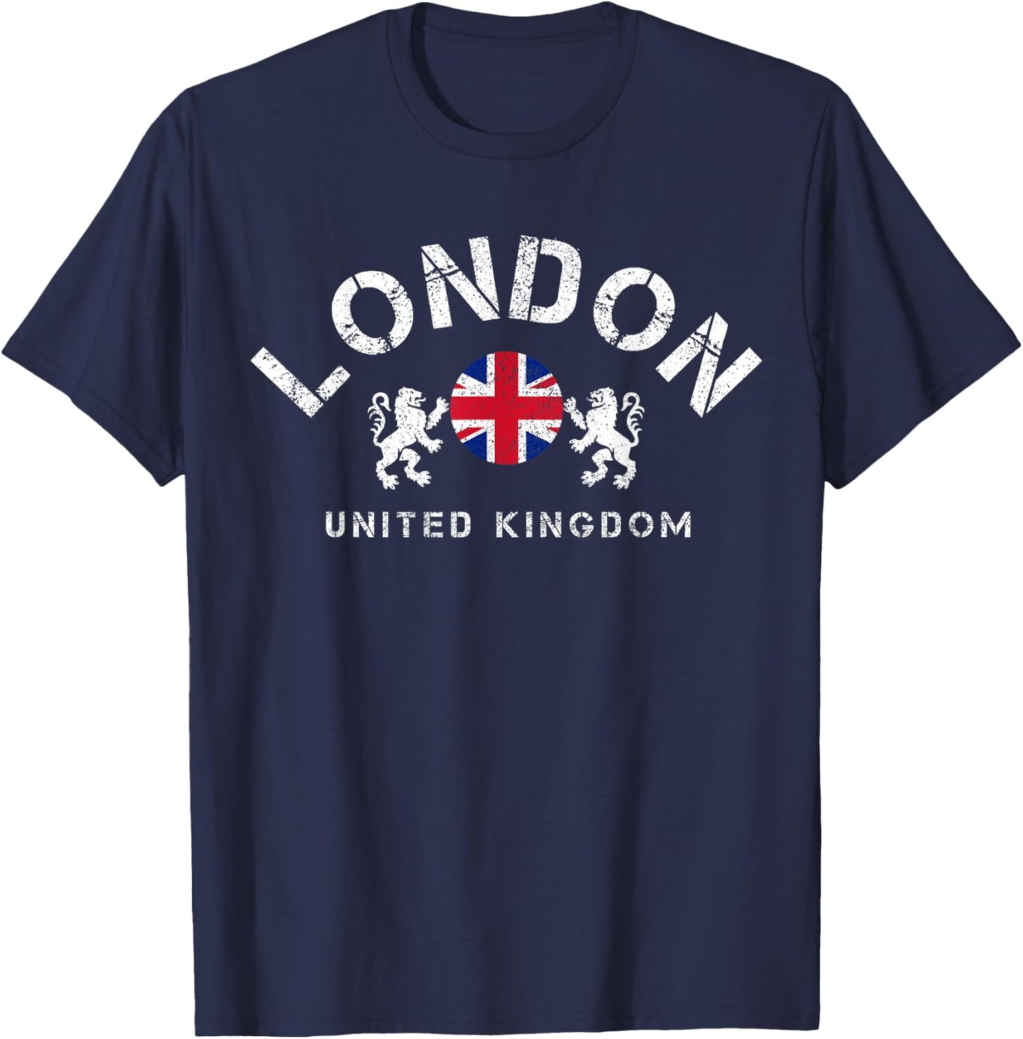 London UK United Kingdom Union Jack England Souvenir Gift Small T-Shirt - T-Shirt | Navy