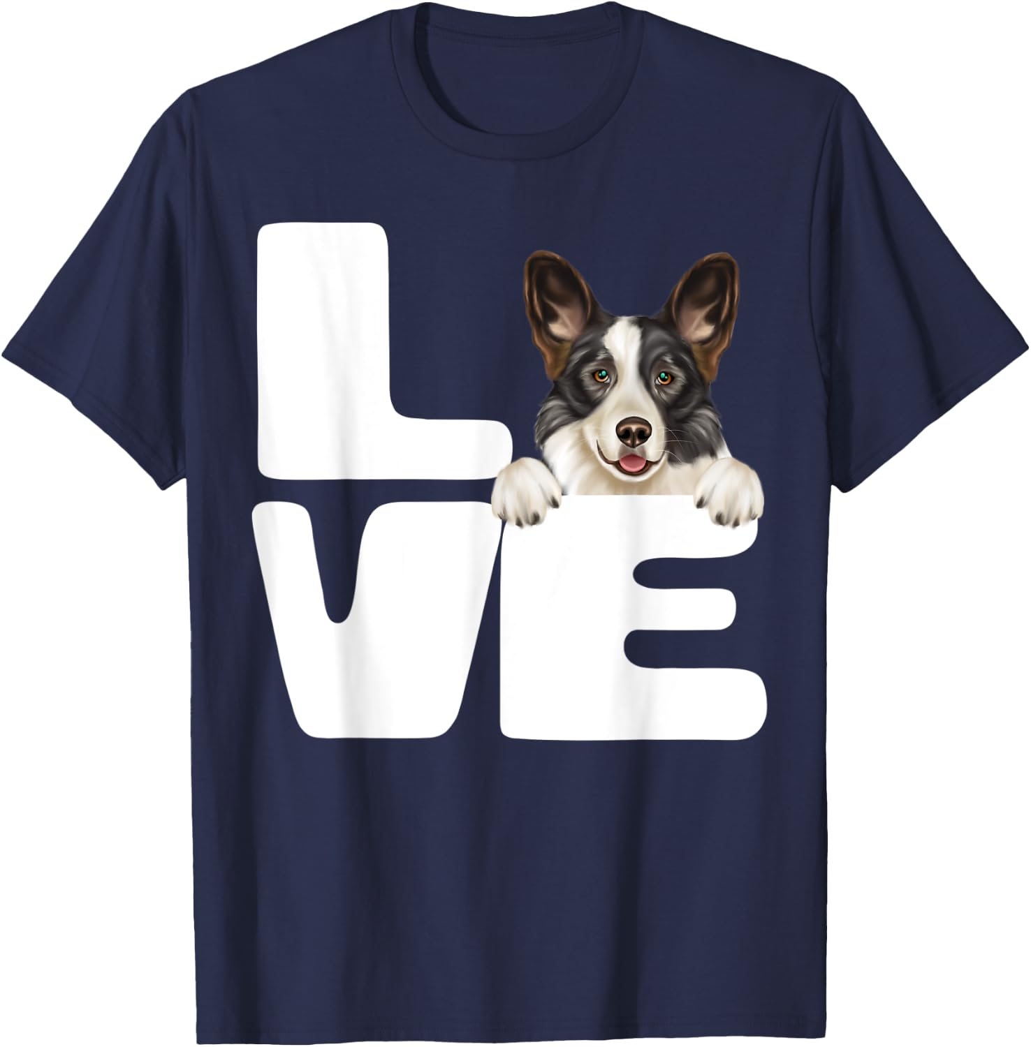 I Love My Cardigan Welsh Corgi Dog Lover T-Shirt - T-Shirt | Navy