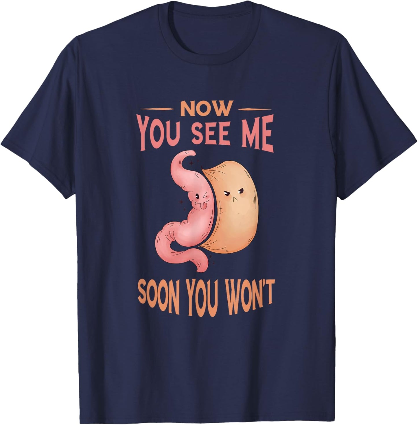 Gastric Surgery Now You See Me Gastric Sleeve Awareness T-Shirt - T-Shirt | Navy