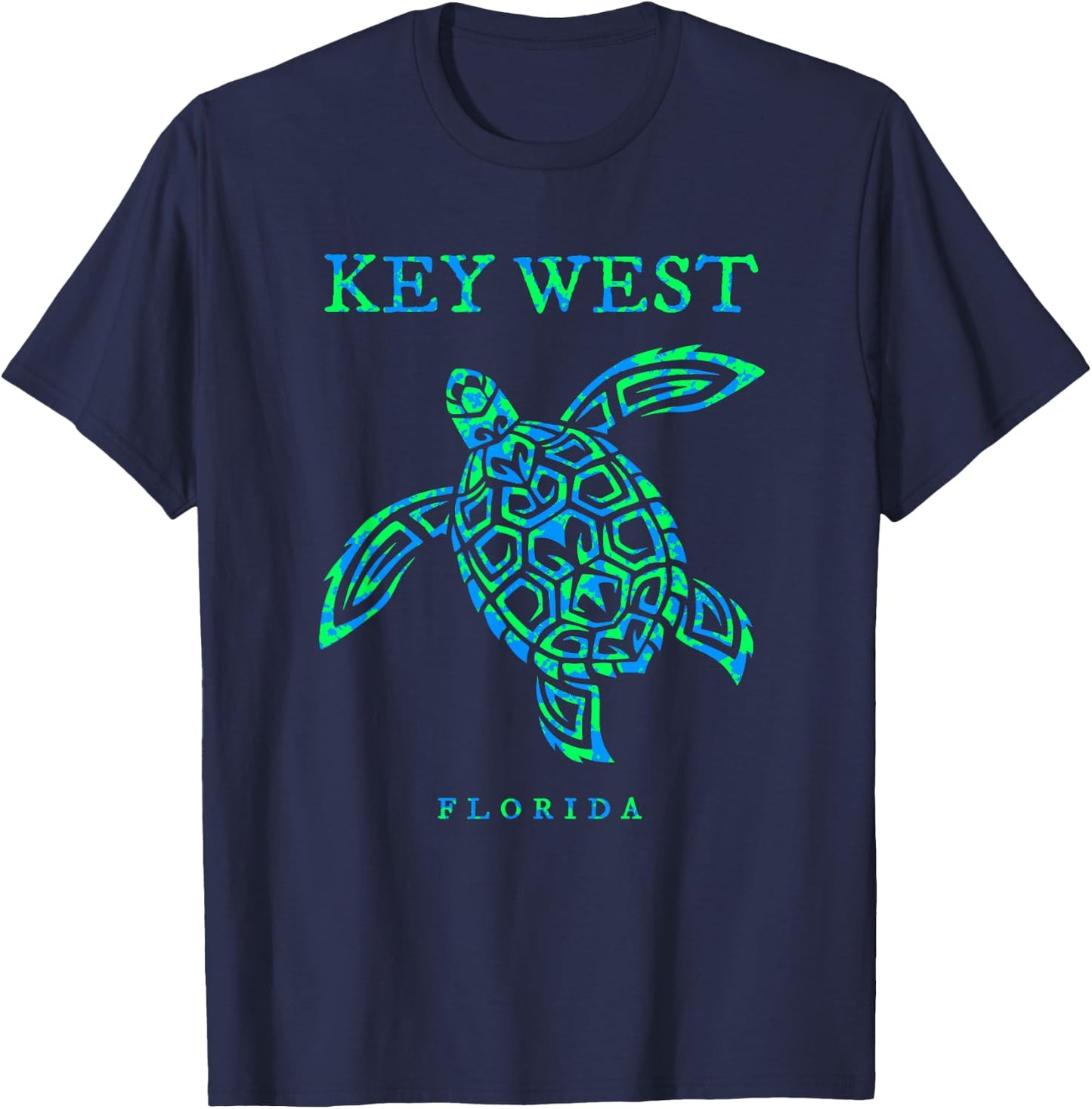 Key West Florida Sea Turtle Boys Girls Toddler T-Shirt - T-Shirt | Navy