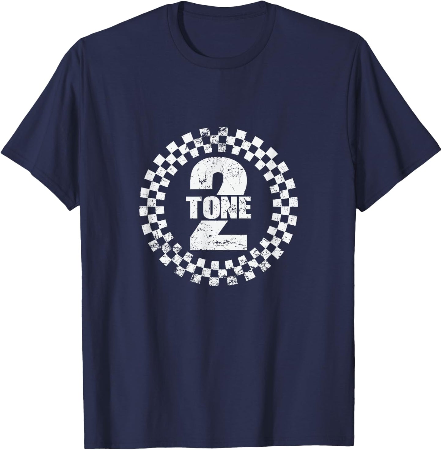Ska 2 Tone Jazz Vibrating Grooves , Black, S T-Shirt - T-Shirt | Navy