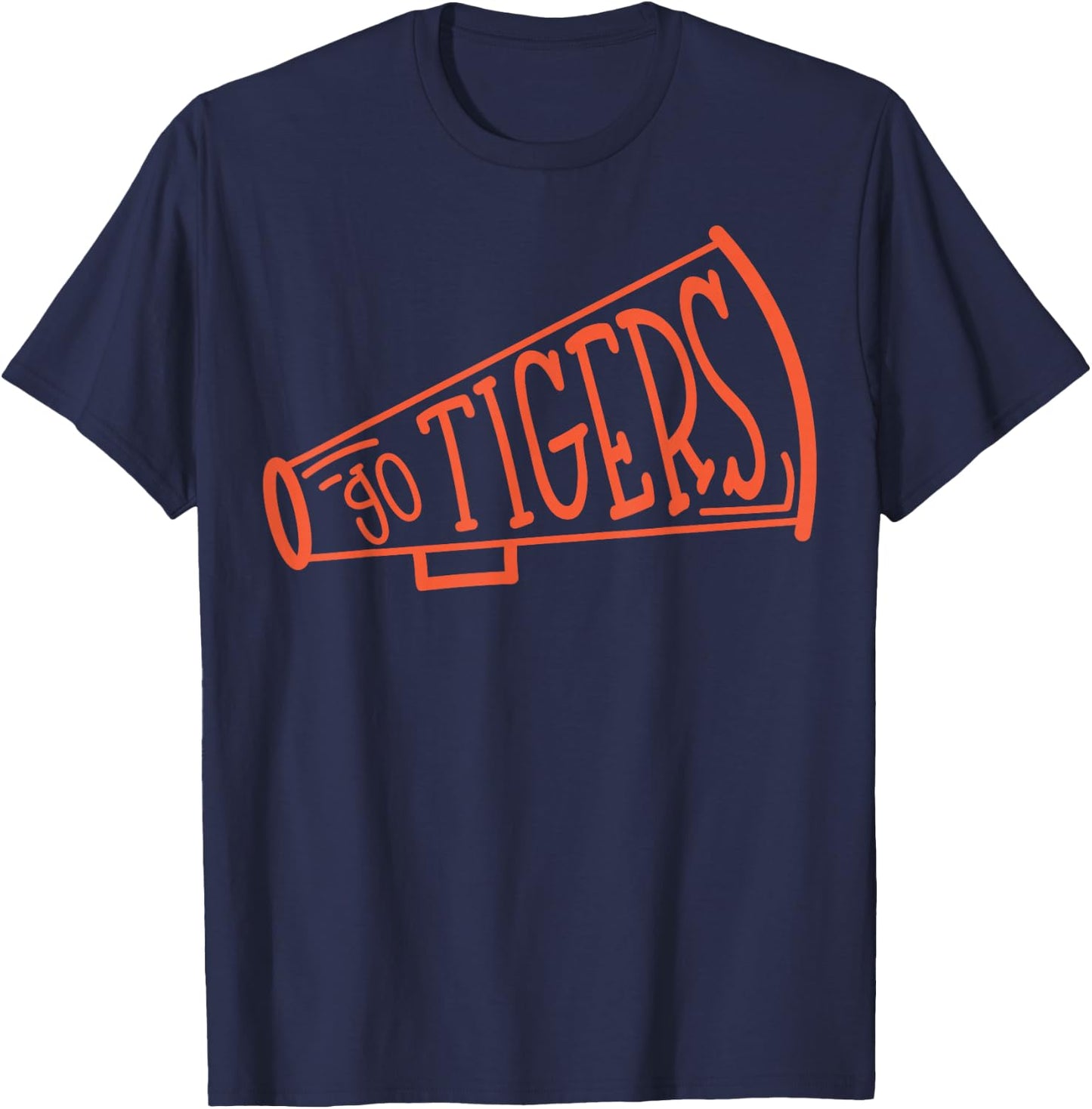 Go Cheer Tigers Football T-Shirt - T-Shirt | Navy
