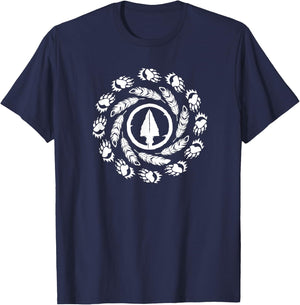Native Indian Western bow buffalo animals shaman T-Shirt - T-Shirt | Navy