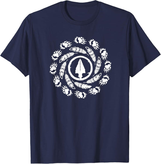 Native Indian Western bow buffalo animals shaman T-Shirt - T-Shirt | Navy