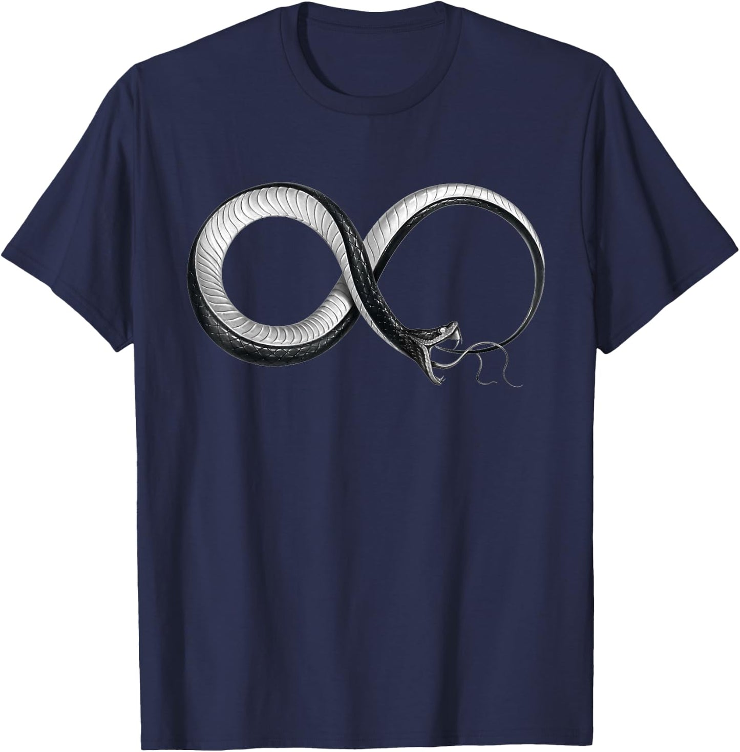 Infinity Snake Occult Ouroboros T-Shirt - T-Shirt | Navy