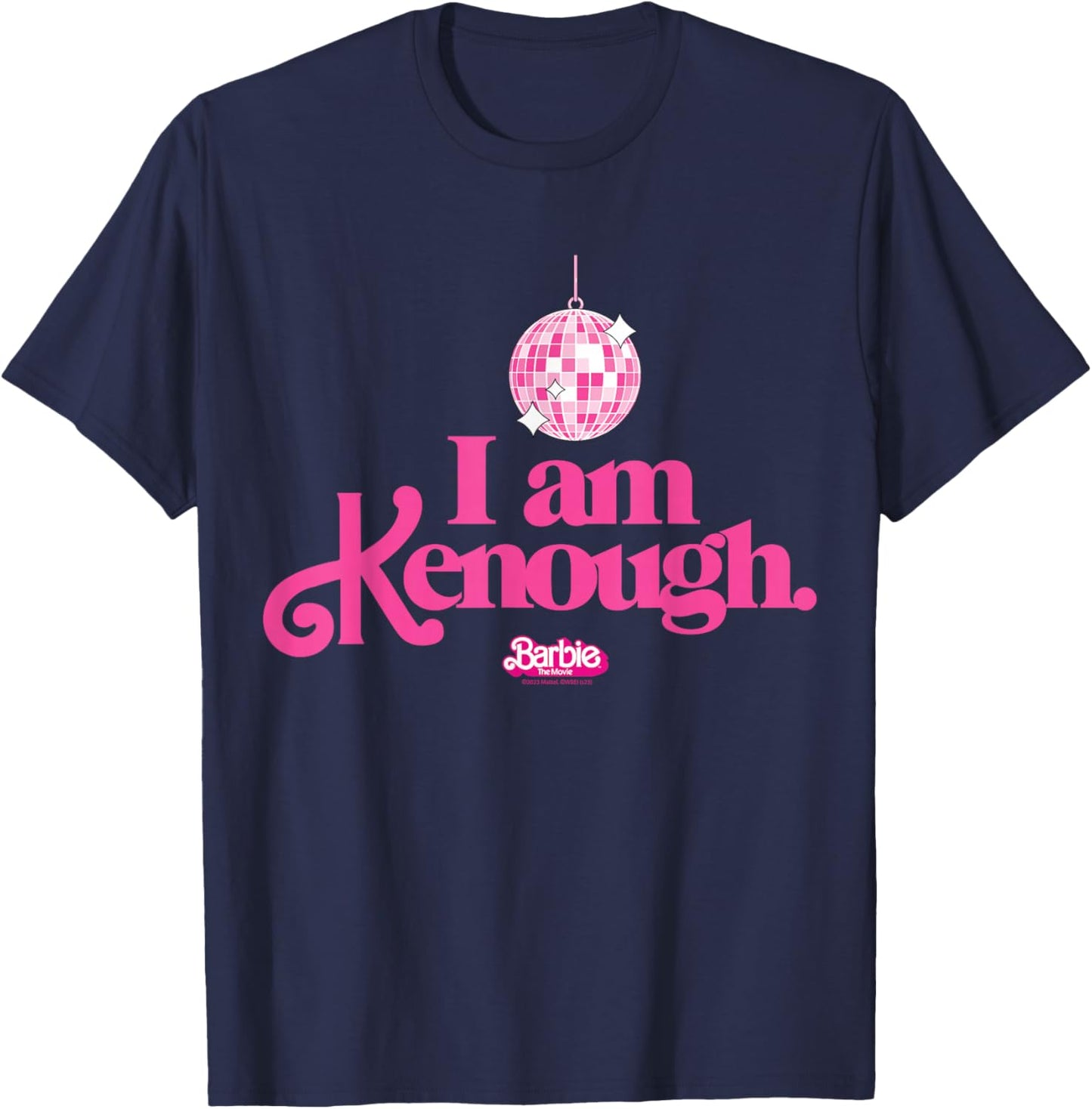 Barbie The Movie - I Am Kenough Discoball , black T-Shirt - T-Shirt | Navy