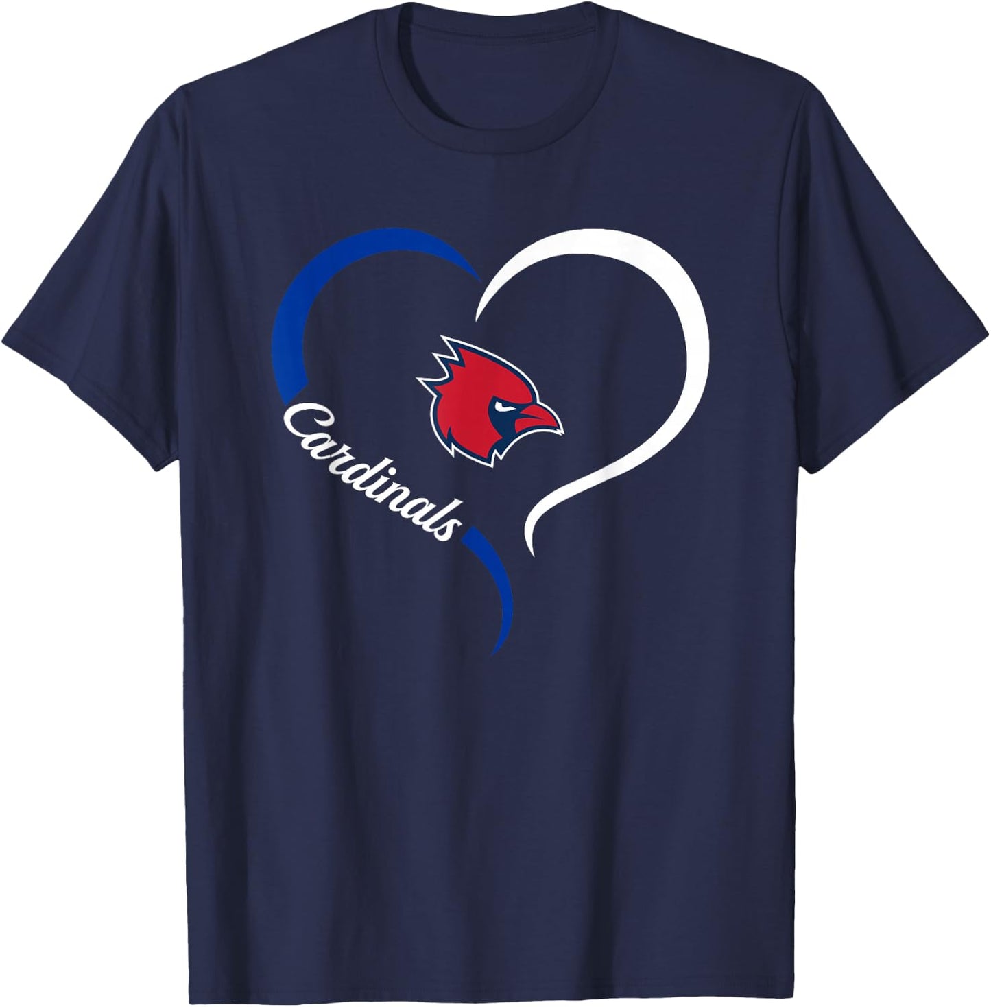Logo Half Heart Slogan HS T-Shirt - T-Shirt | Navy