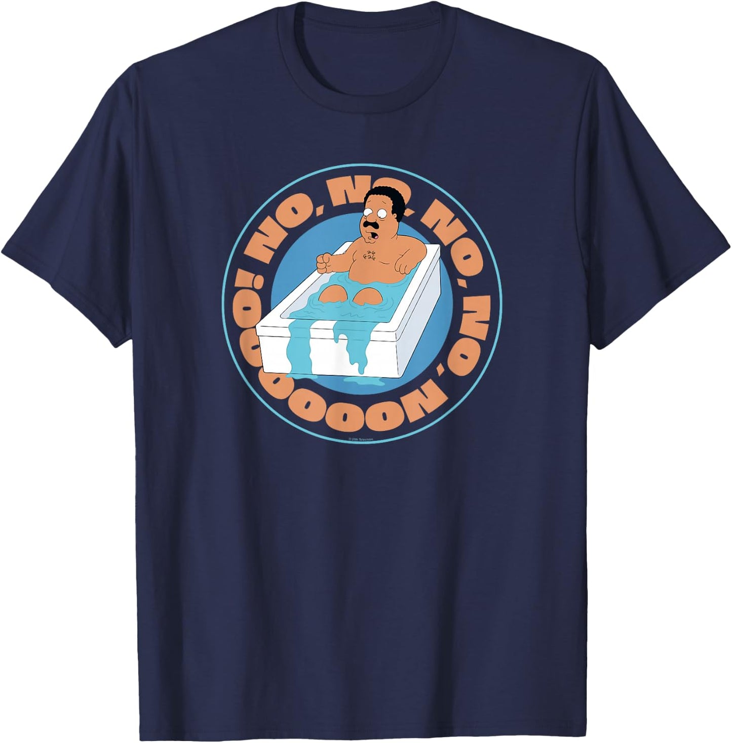 Ripple Junction x Family Guy Cleveland Brown Bathtub , blue T-Shirt - T-Shirt | Navy