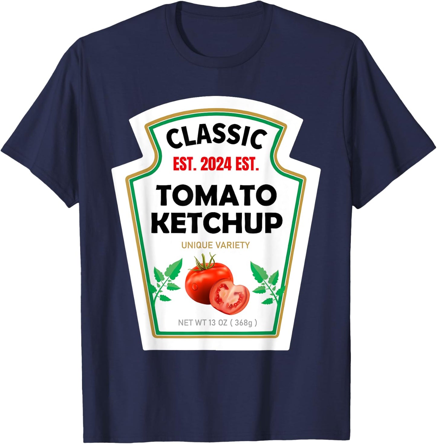 Red Ketchup DIY Costume Matching Couples Groups Halloween T-Shirt - T-Shirt | Navy