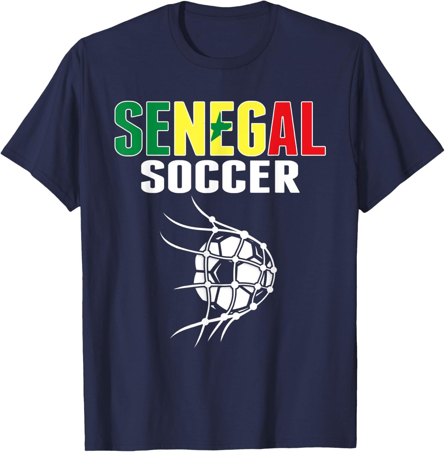 Senegal Soccer Fans Jersey Support Senegalese Football Team T-Shirt - T-Shirt | Navy