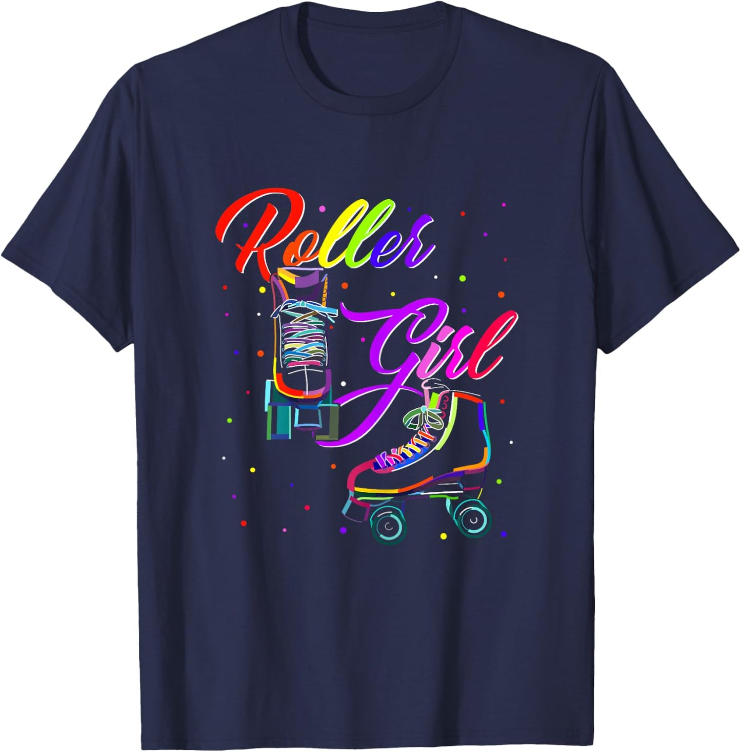 Women's Roller Skates Roller Girl Roller Skates Roller Skates Shirt Girls , black T-Shirt - T-Shirt | Navy