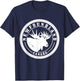 Newfoundland Canada Elk Vintage Hiking Nature Canadian T-Shirt - T-Shirt | Navy