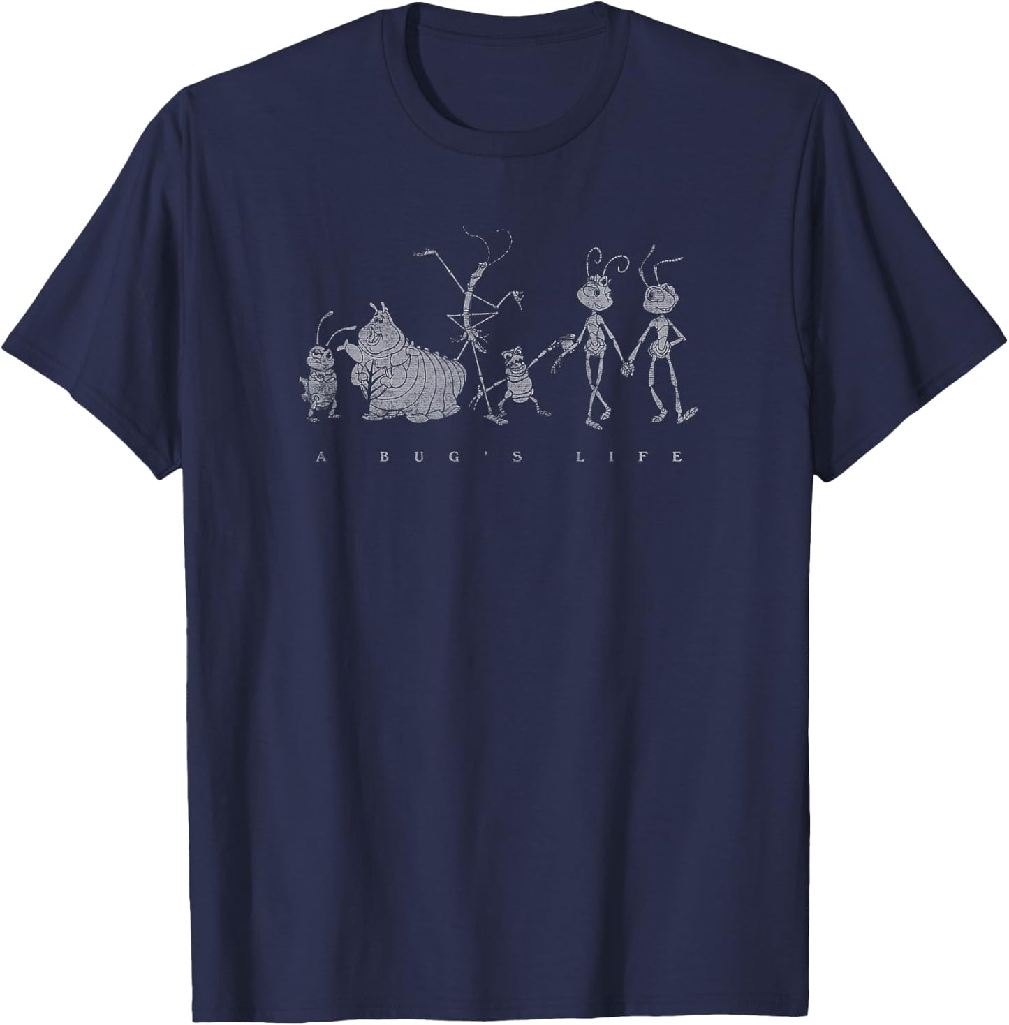 Disney Pixar A Bug's Life Character Line Up T-Shirt - T-Shirt | Navy