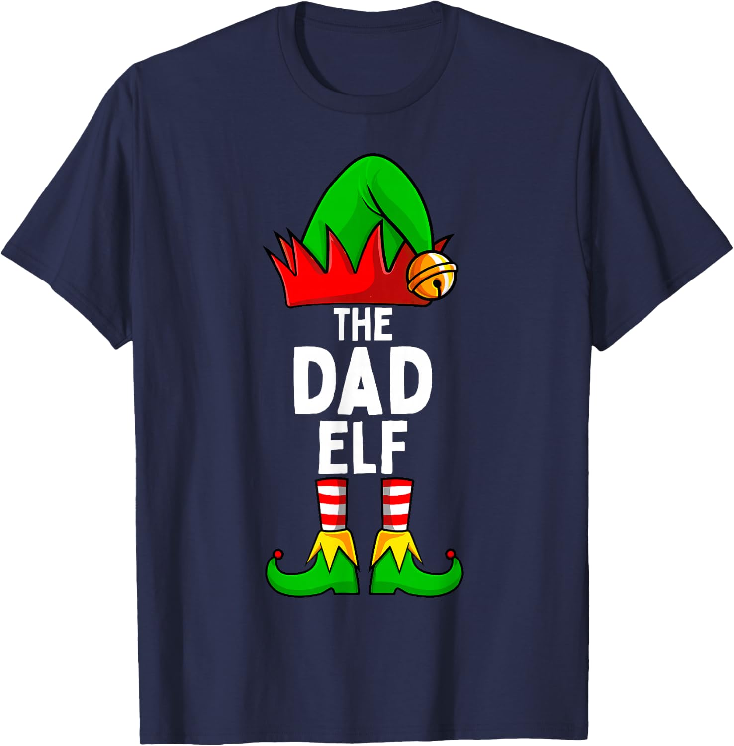Dad Elf Matching Family Christmas Men T-Shirt - T-Shirt | Navy