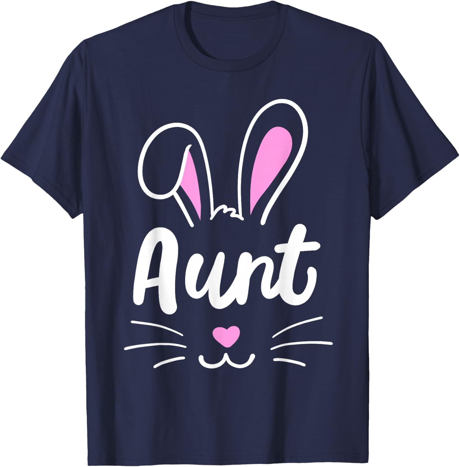 Aunt Bunny Cute Rabbit Matching Family Easter Sister Women T-Shirt - T-Shirt | Navy