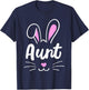 Aunt Bunny Cute Rabbit Matching Family Easter Sister Women T-Shirt - T-Shirt | Navy