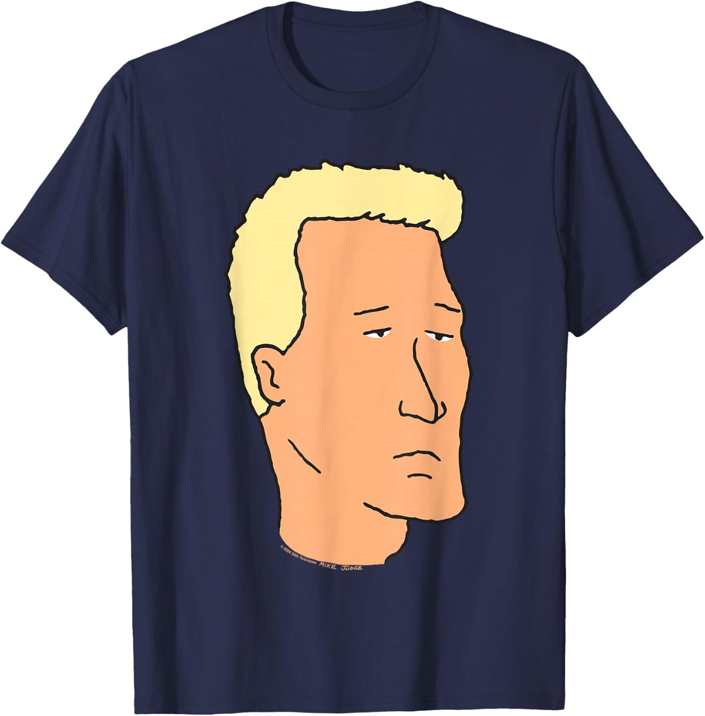 King Of The Hill Boomhauer Simple Portrait T-Shirt - T-Shirt | Navy