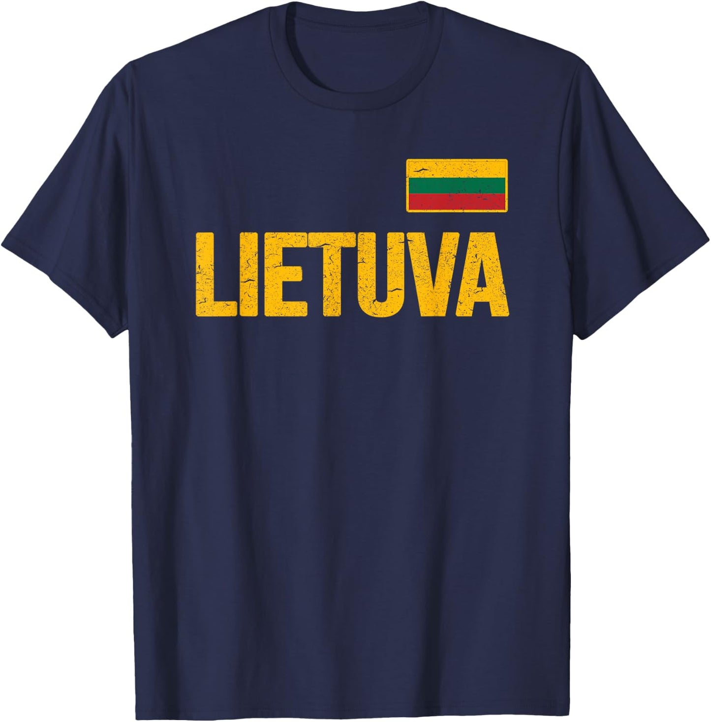 Lithuania Lithuanian Flag Lietuva Souvenir Love Gift T-Shirt - T-Shirt | Navy
