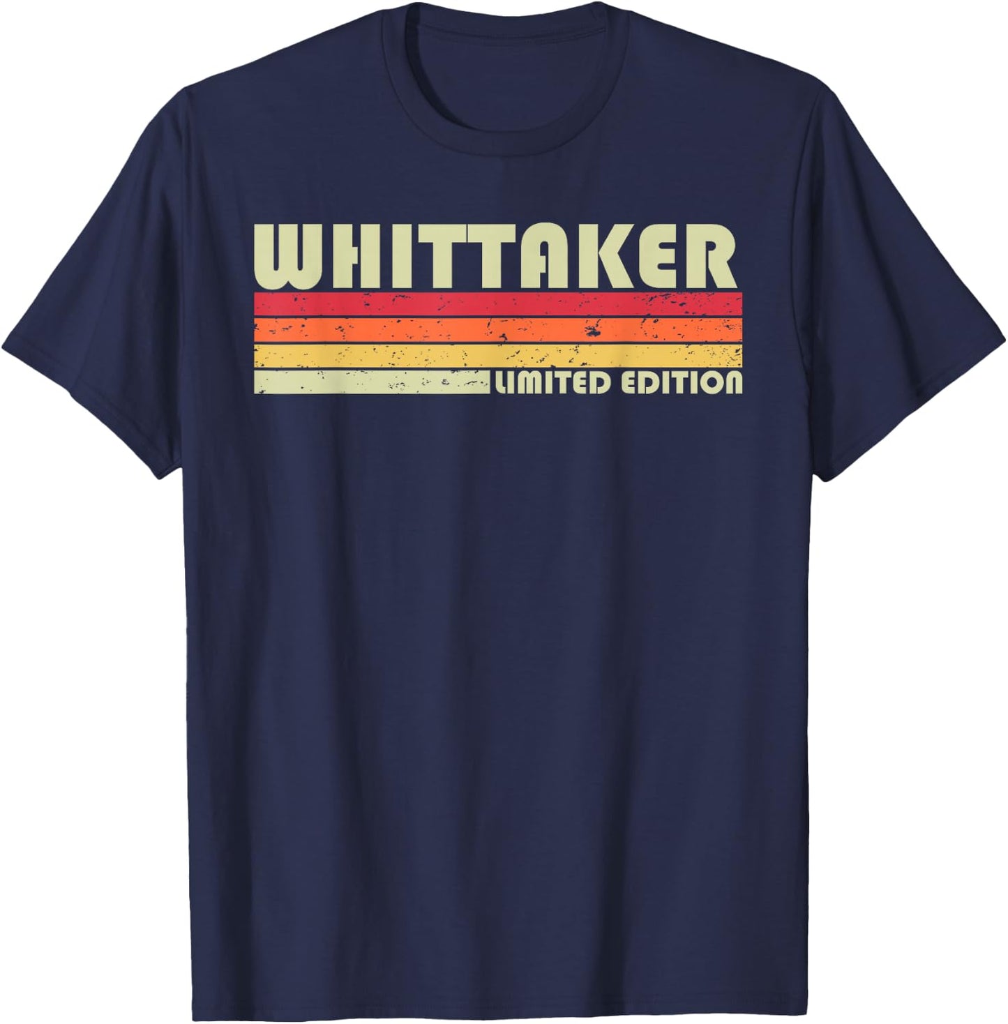 WHITTAKER Nachname, lustig, Retro, Vintage, 80er Jahre Geburtstagstreffen T-Shirt - T-Shirt | Navy