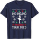 Ho Ho Ho Pointe Your Toes Christmas Ballet Dancing Ballerina T-Shirt - T-Shirt | Navy