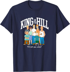 King of The Hill Group Shot I'll Tell You What! T-Shirt - T-Shirt | Navy