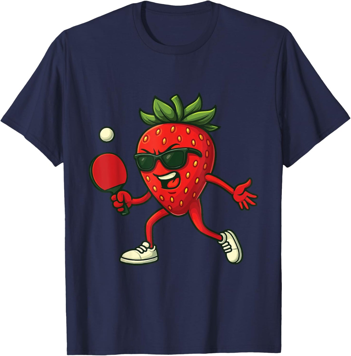 Tennis de Table Fraise T-Shirt - T-Shirt | Navy