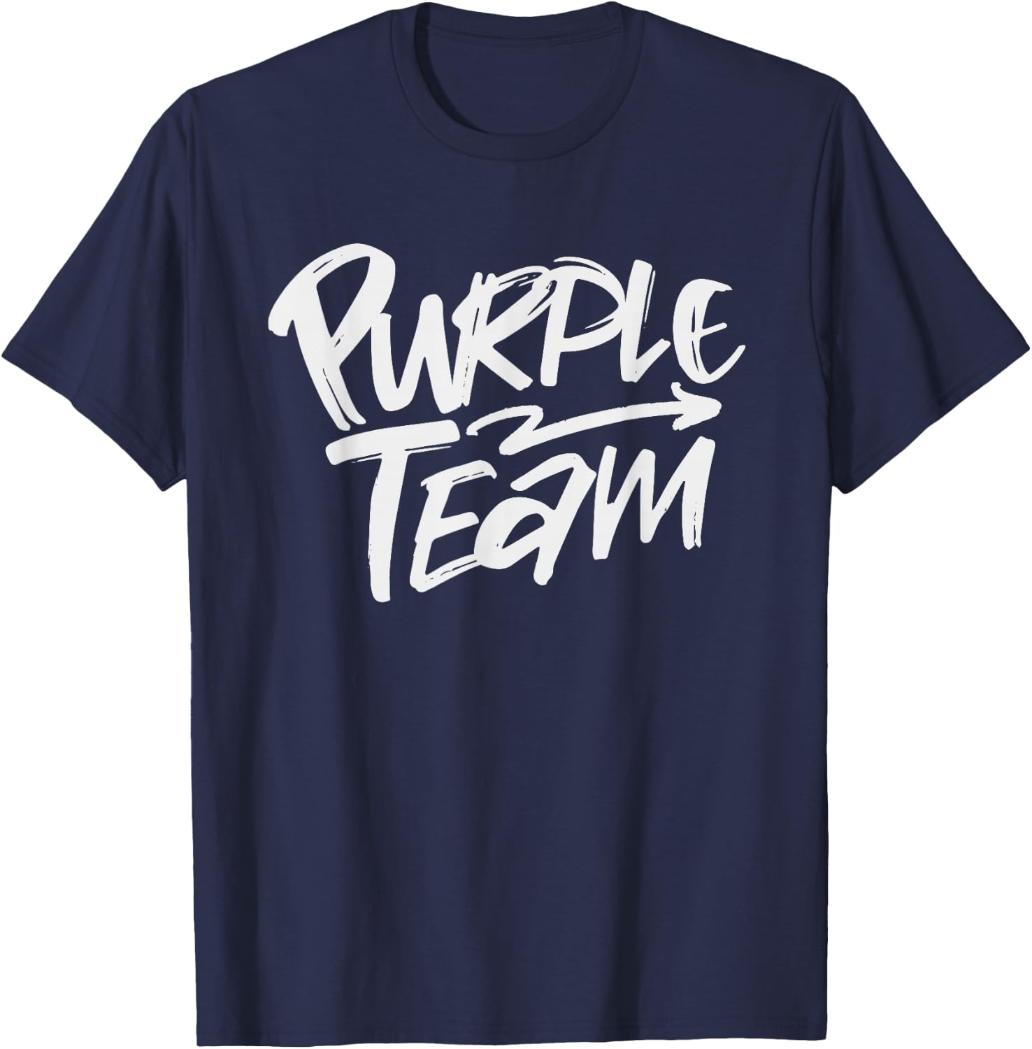 Purple Team Matching Team Spirit & Unity Purple Color Design T-Shirt - T-Shirt | Navy