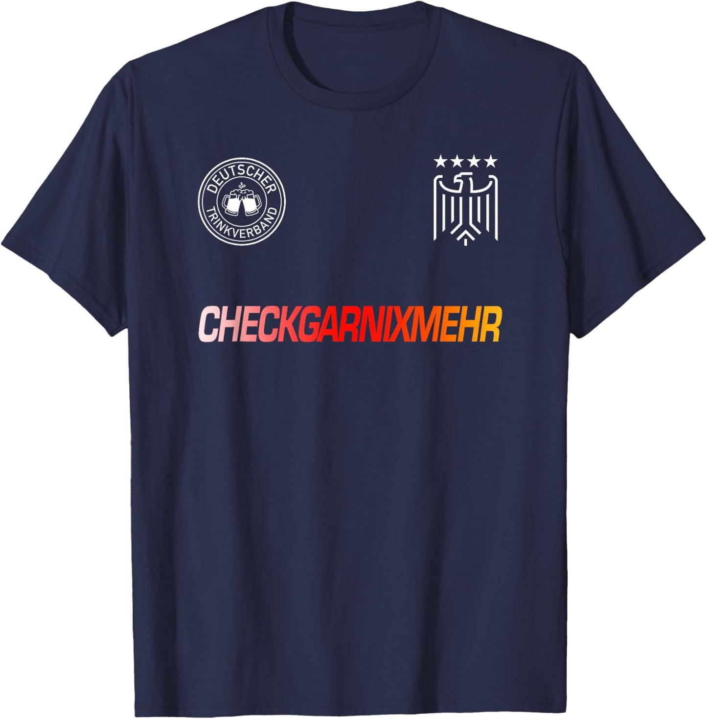 Checkgarnixmehr X Malle Soft Jersey Germany Beer , black T-Shirt - T-Shirt | Navy