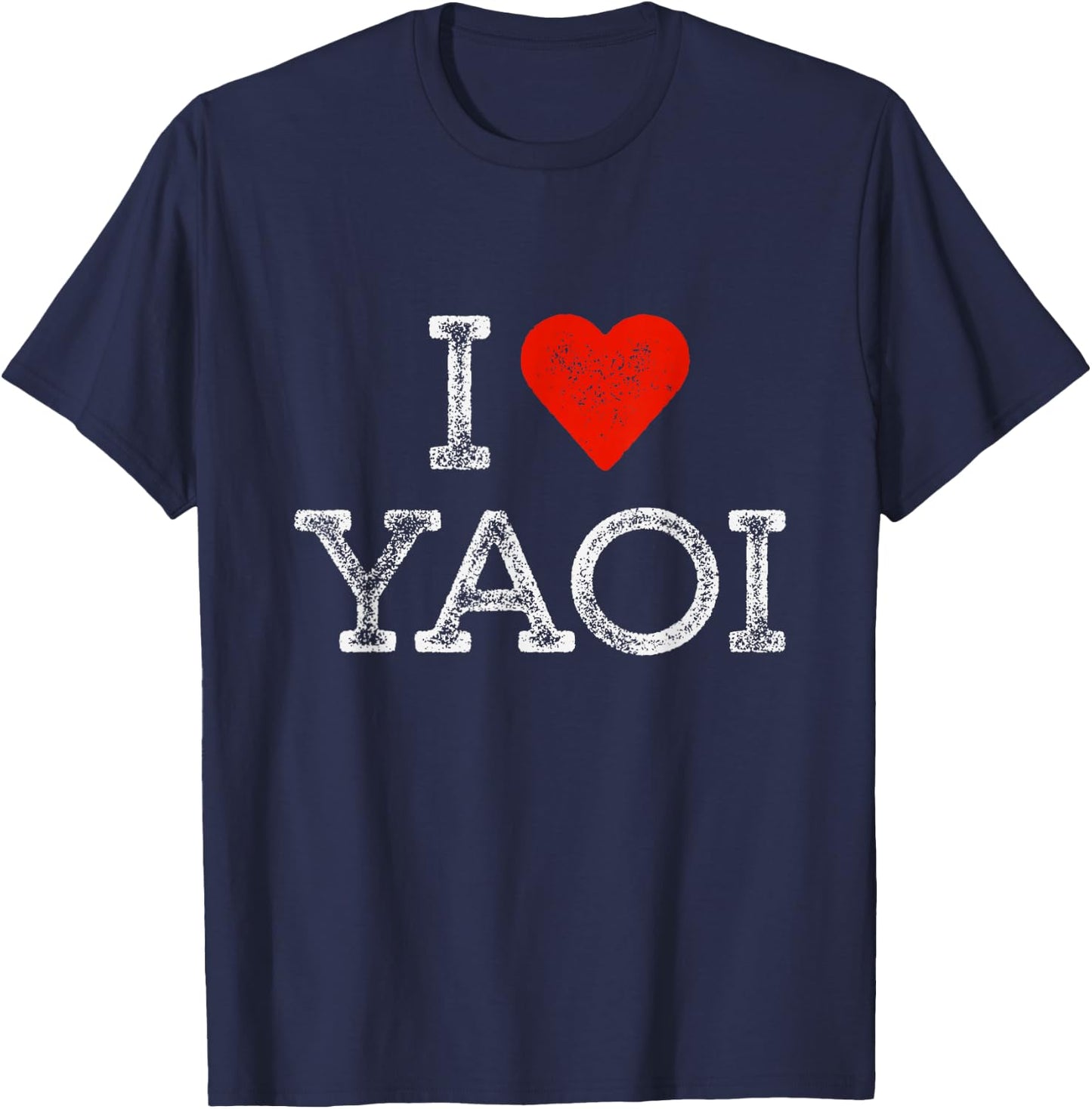 I Love Yaoi Anime Lover Vintage LGBTQ Boys' Love Manga T-Shirt - T-Shirt | Navy