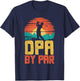 Best Opa By Par Golfing Golf Golfer Funny T-Shirt - T-Shirt | Navy