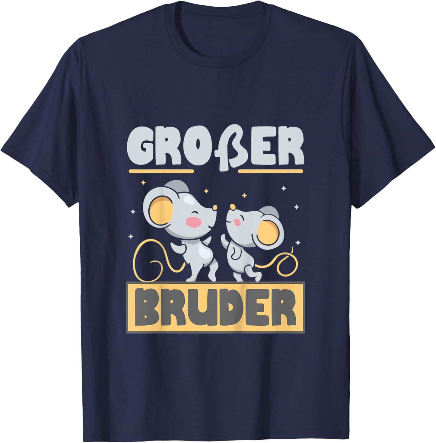 Kinder Großer Bruder Mäuse Maus Geschwister Babyparty T-Shirt - T-Shirt | Navy