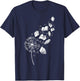 Book Flower Dandelion Books Love Reading Reading , black T-Shirt - T-Shirt | Navy