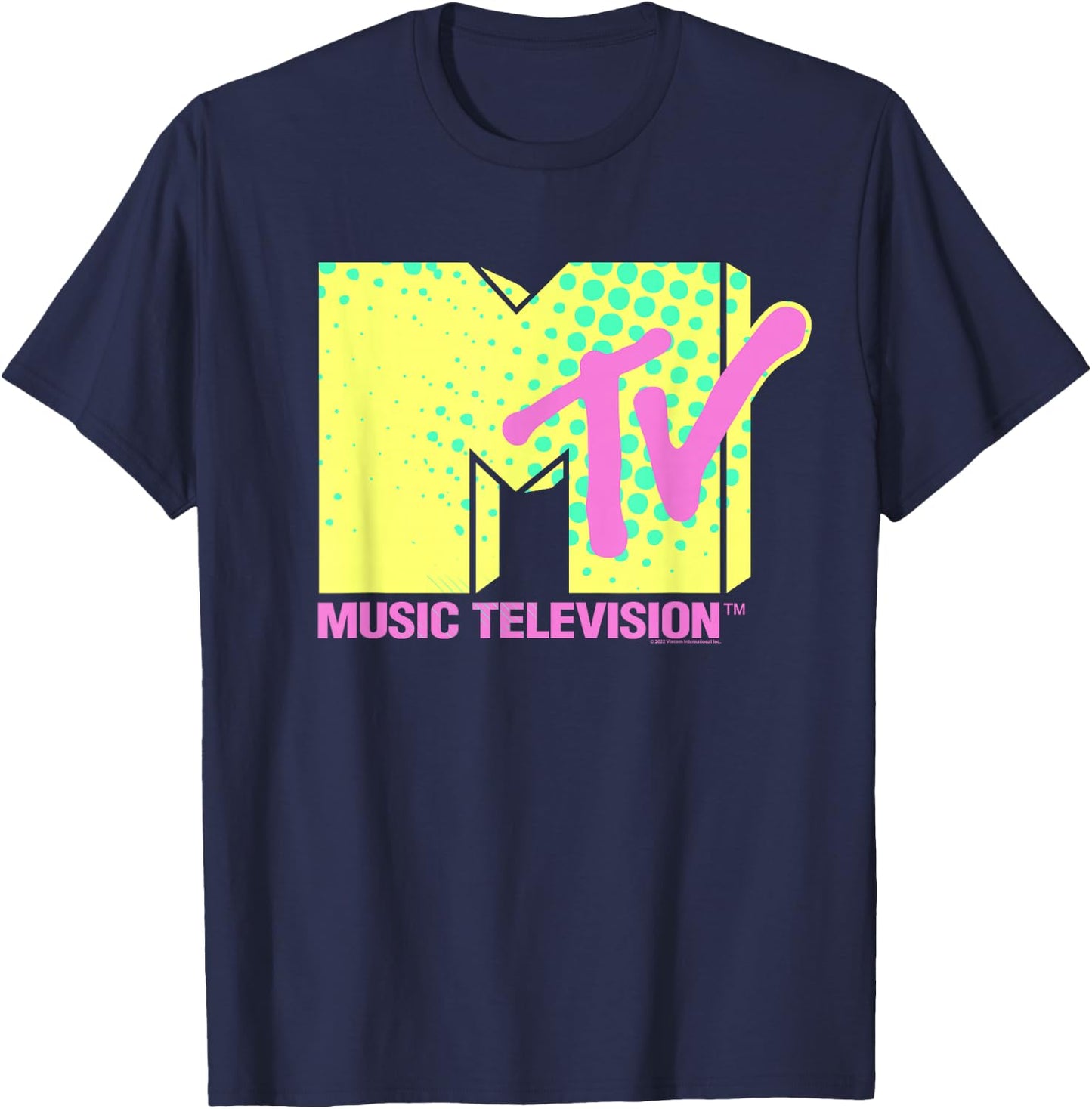 MTV Neon Logo , black T-Shirt - T-Shirt | Navy
