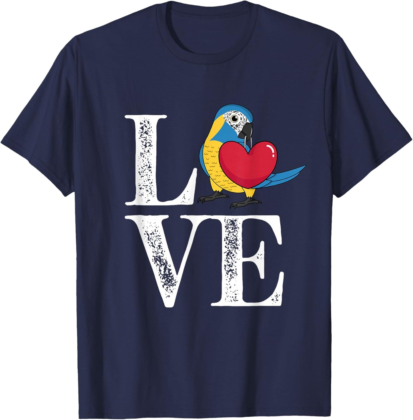 Love Parrot I Blue-throated Macaw T-Shirt - T-Shirt | Navy