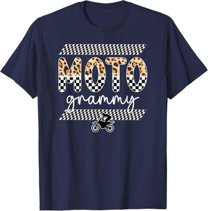 Moto Grammy Leopard Motocross Grammy Motocross Rider Grammy T-Shirt - T-Shirt | Navy