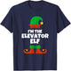 I'm The Elevator Elf Family Pajama Christmas Funny T-Shirt - T-Shirt | Navy