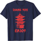 Chinese Takeout Food Thank You Box For Chef Asian Cuisine T-Shirt - T-Shirt | Navy