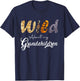 Family Grandparents Leopard Wild About My Grandchildren T-Shirt - T-Shirt | Navy