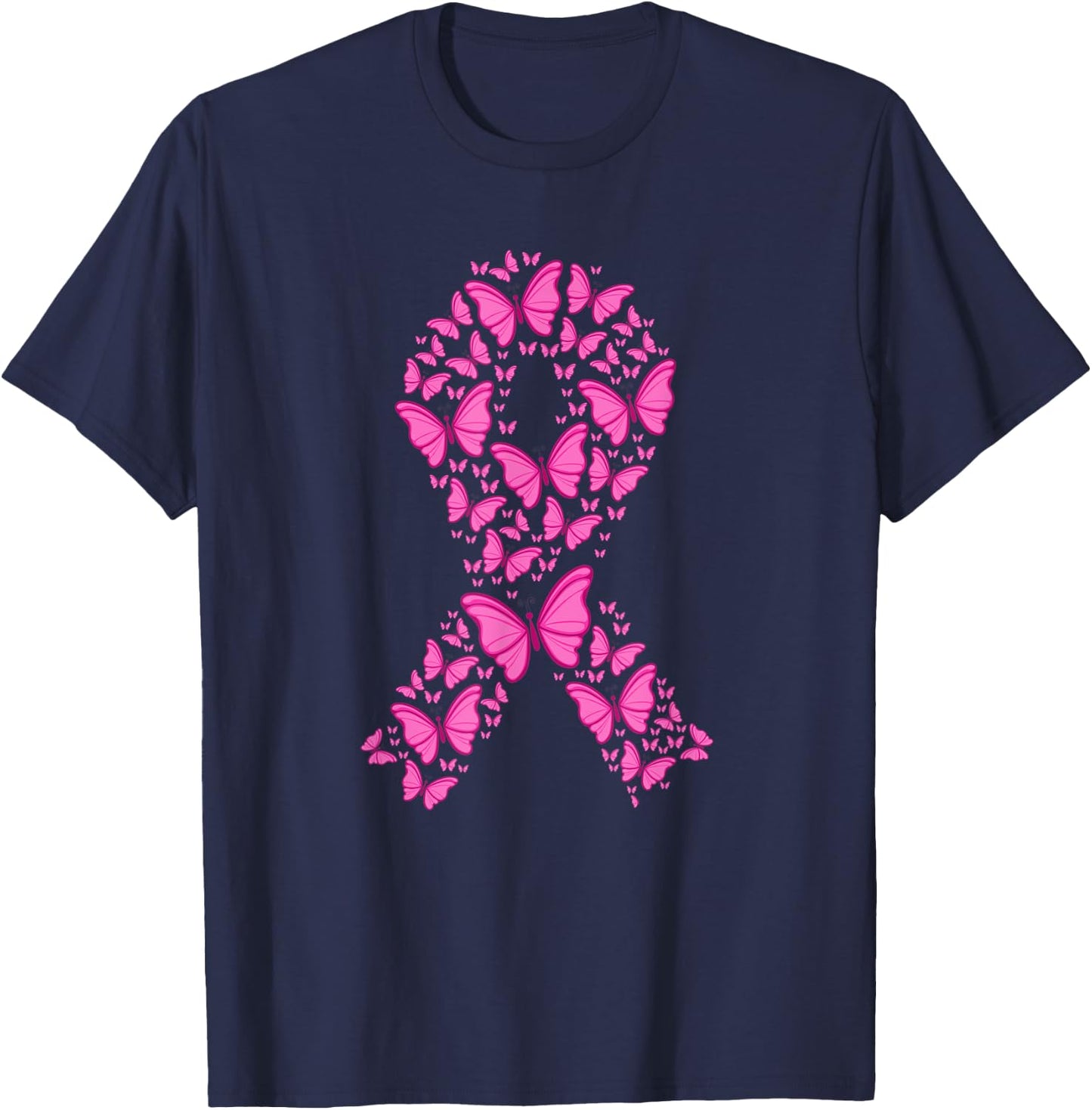 In october we wear pink making strides against breast cancer T-Shirt - T-Shirt | Navy