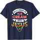 All i need is Ice Cream and Jesus Christan God Baking Women T-Shirt - T-Shirt | Navy