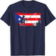 Puerto Rico Flag Cool Dad Fishing Design Fisherman Father T-Shirt - T-Shirt | Navy