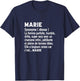 Woman Humour Gift Personalized Name Mary Definition , Black, Female X-Small T-Shirt - T-Shirt | Navy