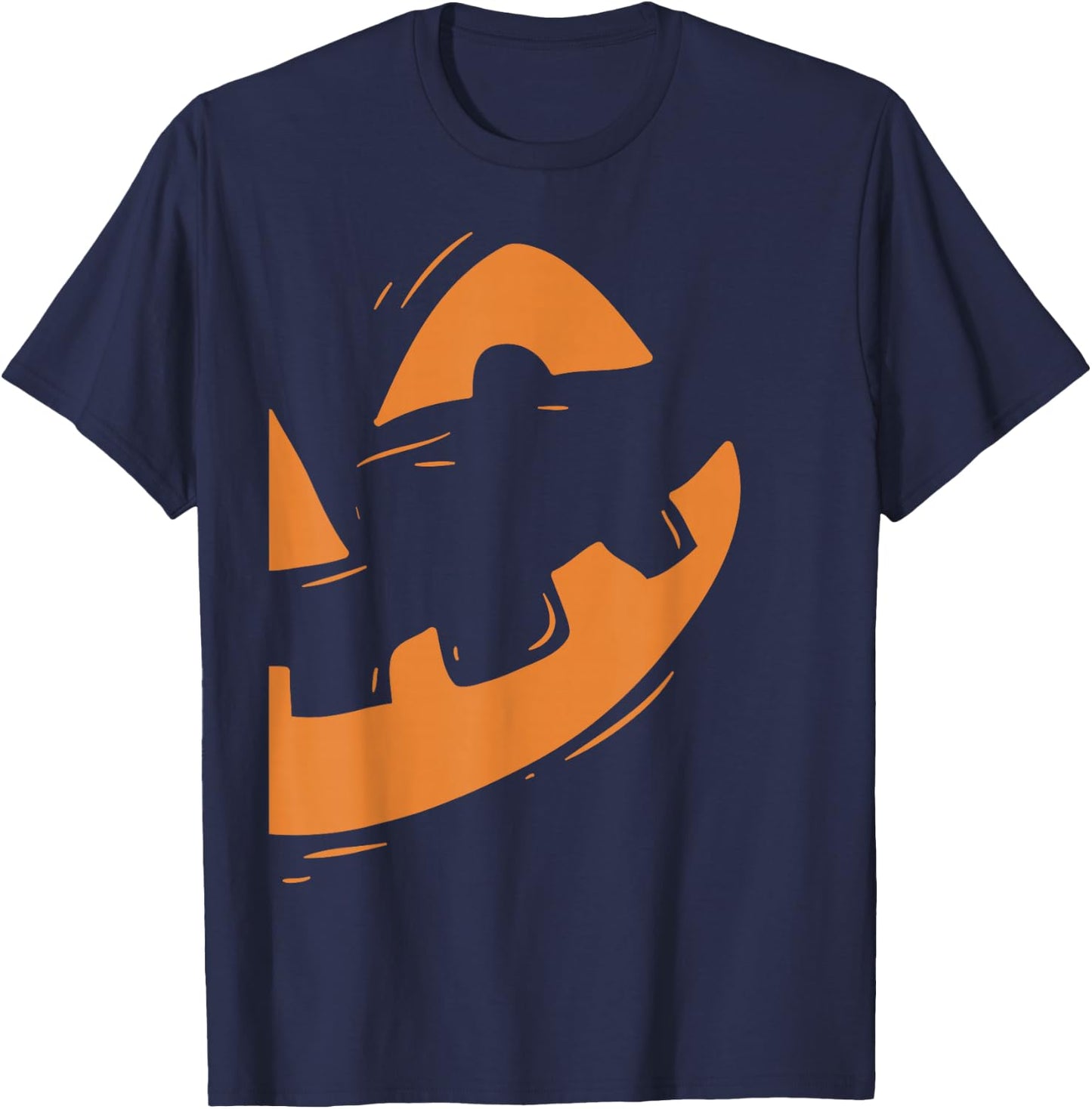 Jack-O-Lantern Shirt Pumpkin Face Halloween Matching Couple T-Shirt - T-Shirt | Navy